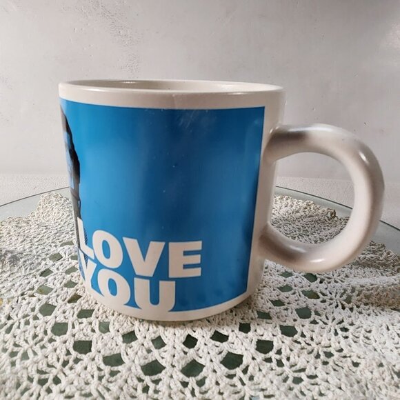 Star Wars Mugs Princess Leia I Love You Hallmark Blue Coffee Cup Vintage - Picture 3 of 9